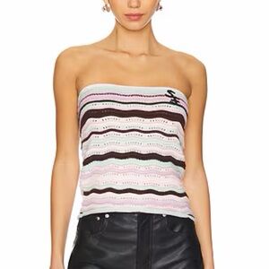 Susan Fang from revolve striped knit tube top